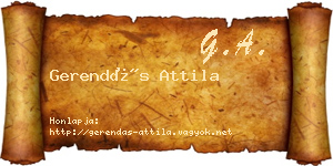 Gerendás Attila névjegykártya
