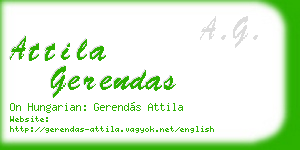 attila gerendas business card